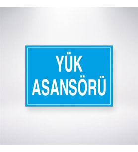 Yük Asansörü 21x28 Arkası Yapışkanlı Levha