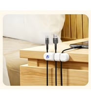 ApolloBell ACP07-020 AB 3 yuvalı bilgisayar kablo klipsi ve silikon kablo tutucu düzenleyici.