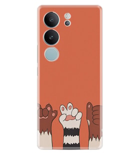 Vivo V29 Kılıf Desenli Silikon Platinium Three Hand 1818