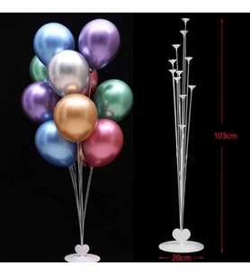 11 Çubuklu Kalpli Balon Standı-
