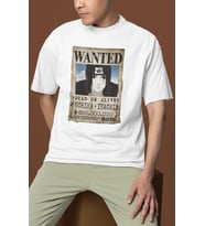 Wanted Uchiha Itachi Baskılı Unisex Oversize Naruto Anime Dizi Karakter Tişört