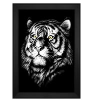 Hayvanlar Temalı Kanvas Tablo 50 x 70 cm Siyah Çerçeve