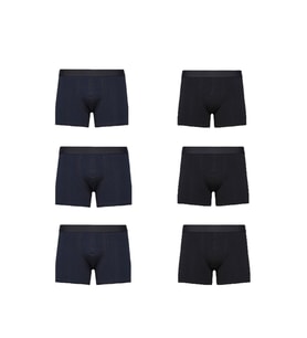 Erkek Pamuklu Likralı Boxer 2 Renk 6'lı Paket