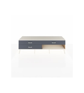 Hyperion TV Ünitesi 3 Çekmeceli  176x44x51 Çam-Aytaşı/Antrasit