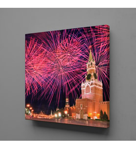 HAVAİ FİŞEK PATLAMALARI KANVAS TABLO 150x150cm