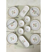 Keramika Rose Line Kahvaltı Takımı 12 Parça 6 Kişilik 22911-13 (Çok Renkli)