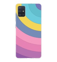 Samsung Galaxy A51  Kapak Renk Cümbüşü Tasarımlı Şeffaf Silikon Kılıf