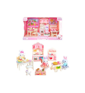 Bay Dreamy Mini Tavşan Büyük Mutfak Oyun Evi Seti 3+