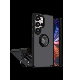 Galaxy S26 Ultra Montreal Yüzüklü Silikon Kapak - Siyah