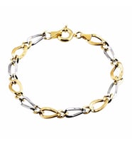 Altın Bileklik Hallow 14K Sarı Beyaz Gold