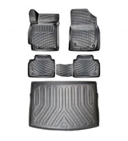 Ford Escort 1993-2001 Sedan Uyumlu 3D Havuzlu Kauçuk Paspas ve Bagaj Havuzu Seti (Renksiz)