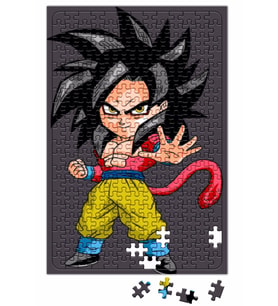 Mini Goku Super Sayajin Puzzle 240 Parça Yapboz