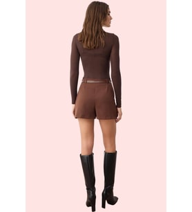 Kadın Yüksek Bel Mini Şort Etek 87% Polyester 13% Elastan Günlük Yaz Aylarının Vazgeçilmezi