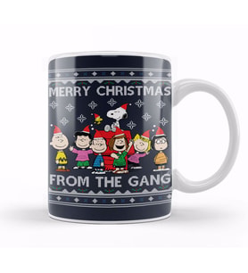 Merry Christmas From The Peanuts Gang Kupa Bardak Porselen