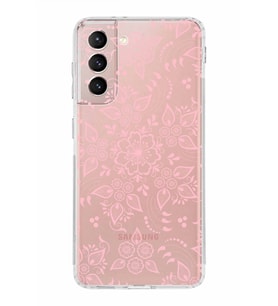 Samsung Galaxy S21  Kamera Korumalı Kapak Nostalji Desen Tasarımlı  Şeffaf  Kılıf