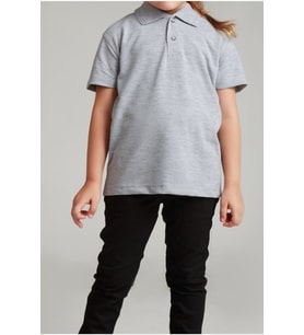 Kız Çocuk Polo Yaka Kısa Kol Okul T-shirt