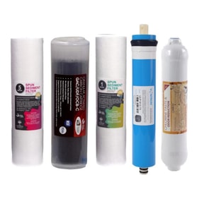 Su Arıtma Cihazı Filtresi 5'li Filtre Seti 1 Mikron Sediment Filtreli (Beyaz)
