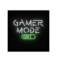 GAMER MODE ON Yazılı ve Şekilli Neon Tabela