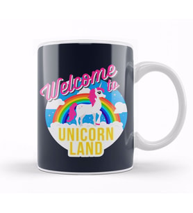 Welcome To Unicorn Land Kupa Bardak Porselen