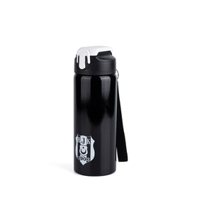 Beşiktaş Lisanslı Logolu Pipetli Çelik Matara 600ML