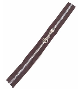 Angel Çanta Aksesuar Başlıklı Fermuar 30 Cm Gümüş Metal Koyu Vizon