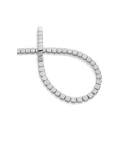 Hematit Doğal Taş Mat Titanyum Kare Kesim 6x6mm Dizi