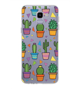 PrintiFy Samsung Galaxy J6 2018 ile Uyumlu 1mm Slim Fit Water Color 4 Baskılı Şeffaf  Kılıf