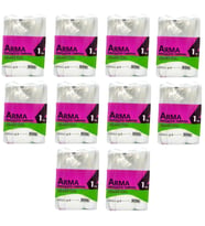 Naksan Arma Şeffaf Naylon 3 lük 25x42 Cm. Bakkaliye Poşeti Torbası - 1 Kg. - Ort. 140 Adet - 10 Paket (Beyaz)
