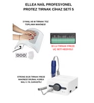 Protez Tırnak Cihaz Seti B135 Freze Cihazı & 3 Fanlı Tırnak Toz Toplama Cihazı
