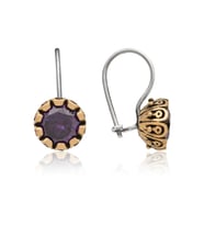 pilelistore 925 Ayar Gümüş Mor Otantik Küpe