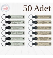 Beyaz & S Kahve, Nişan Törenine Katılanlara Anlamlı Sürpriz 50’li Set, İsim Yazılabilen Anahtarlık