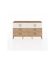 Arges Konsol 2 Raflı 4 Çekmeceli 4 Kapaklı 176x30x99 Çam-Aytaşı/Çam