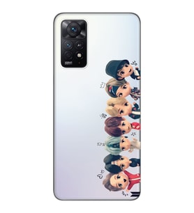 Redmi Note 12 Pro 4G Uyumlu Bts Tüm Karakterler Tasarımlı Şeffaf Telefon Kılıfı