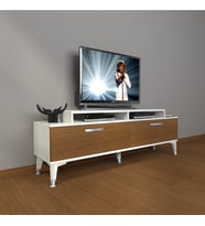 Decoraktiv Ekofex 4 Slm Silver Tv Ünitesi Tv Sehpası - Beyaz Ceviz (Beyaz - Ceviz)