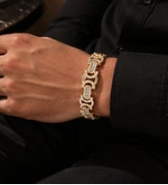 Hip Hop Chain Taşlı Zincir Bileklik
