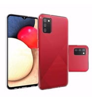 Samsung A02S Uyumlu Tıpalı Kamera Korumalı Şeffaf Silikon Kılıf