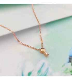 Kadın Gümüş Minimal Anahtar Model Kolye 925 Ayar