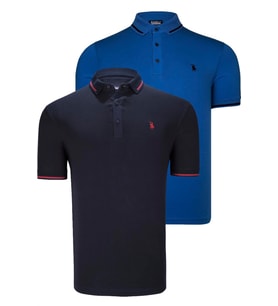 İKİLİ SET T8586 DEWBERRY ERKEK T-SHIRT-SAKS-LACİVERT