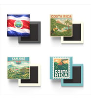 Buzdolap Magnetleri - Kosta Rika San José - Costa Rica - 4'lü Set Magneti