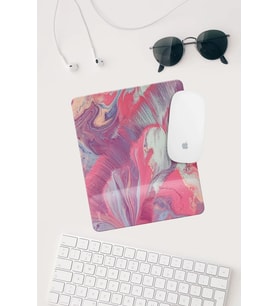 Pembe Desenli Bilek Destekli Dikdörtgen Mouse Pad Mouse Altlığı.