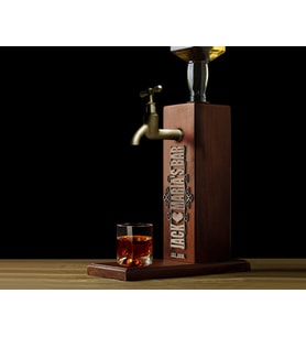 BK Gift Kişiye Özel Kabartma İsimli Musluklu Doğal Ahşap İçki Standı, Home Bar, Viski Çeşmesi, İçecek Dispenseri, Ahşap İçecek Çeşmesi