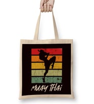 Retro Muay Thai Vintage MMA Martial Arts Thailand Boxing Bez Çanta Uzun Saplı