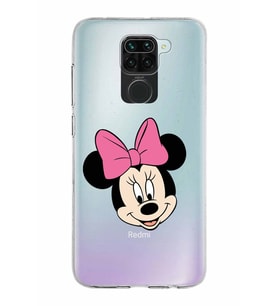 Xiaomi Redmi Note 9 Uyumlu Kapak Minnie Mouse Tasarımlı Şeffaf Silikon Kılıf