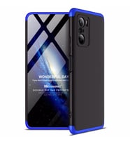 Microsonic Xiaomi Mi 11i Kılıf Double Dip 360 Protective Siyah Mavi