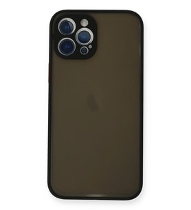 Pilelistore   iPhone 12 Pro Max Kılıf Montreal Silikon Kapak - Siyah