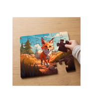 Ormanda Sevimli Tilki Tasarımlı 24 Parça Ahşap Çocuk Puzzle MPK0162