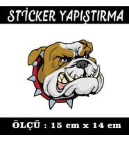 tasmalı saldırgan kızgın köpek etiket sticker - 2 adet çıkartma araba motosiklet kask atv tablet pc buzdolabı otomobil bilgisayar uyumlu
