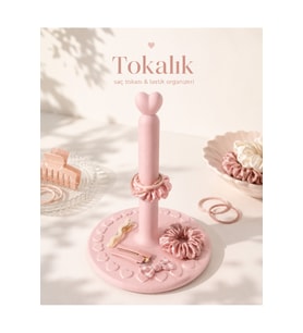 Çok Fonksiyonlu Saç Tokası ve Lastik Organizeri – Düzenleyici Stand, Takı Tepsisi
