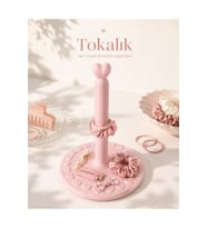 Çok Fonksiyonlu Saç Tokası ve Lastik Organizeri – Düzenleyici Stand, Takı Tepsisi