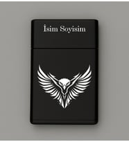 Kartal Desenli Metal Tabaka – Kişiye Özel İsimli Hediyelik M74